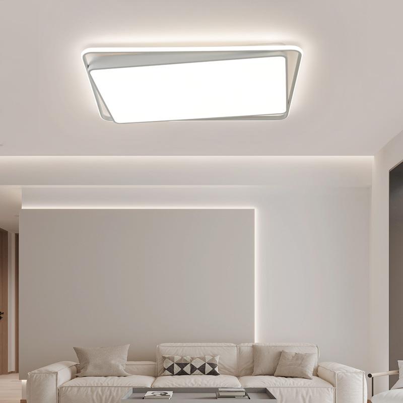 长方形吸顶灯led超亮北欧大厅灯饰现代简约超薄2023年新款客厅灯