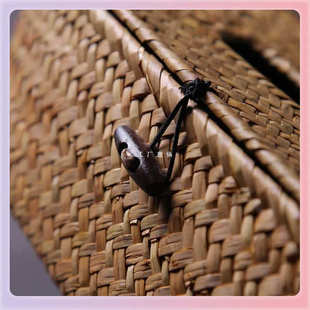 TUF4手工中式 多功能纸巾盒客厅茶几遥控器餐巾收纳酒店餐厅轻奢抽