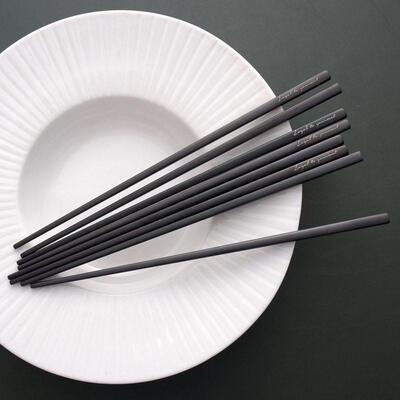 304 stainless steel black English metal chopsticks