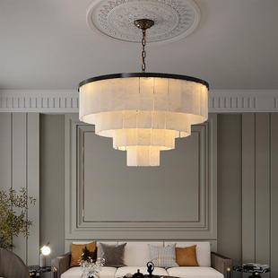 别墅楼复式 大吊灯现代简约loft公高寓跃楼中层楼215挑客厅全铜云