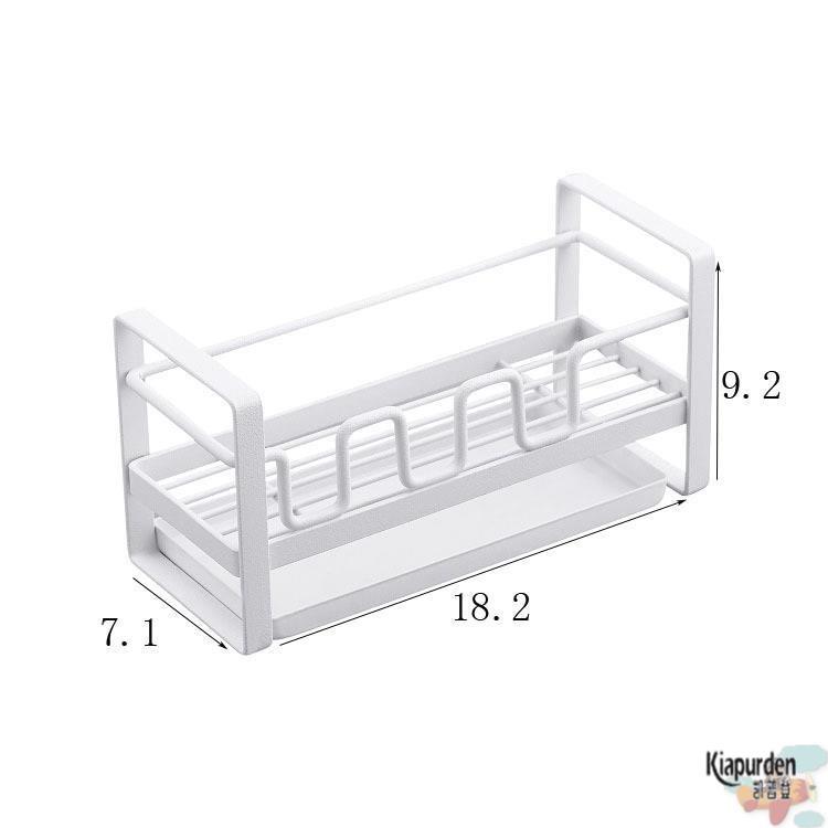 日式的厨房沥水收纳架海绵清洁抹布架水槽水池桌面收纳置物架极窄