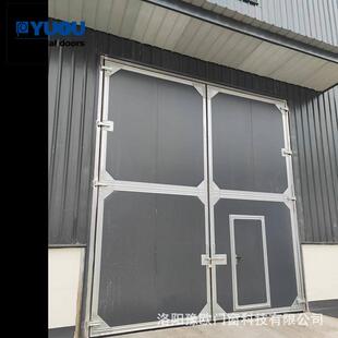 厂家供应夹芯板大门工业保温平开门 电动厂房门车间彩钢仓库门