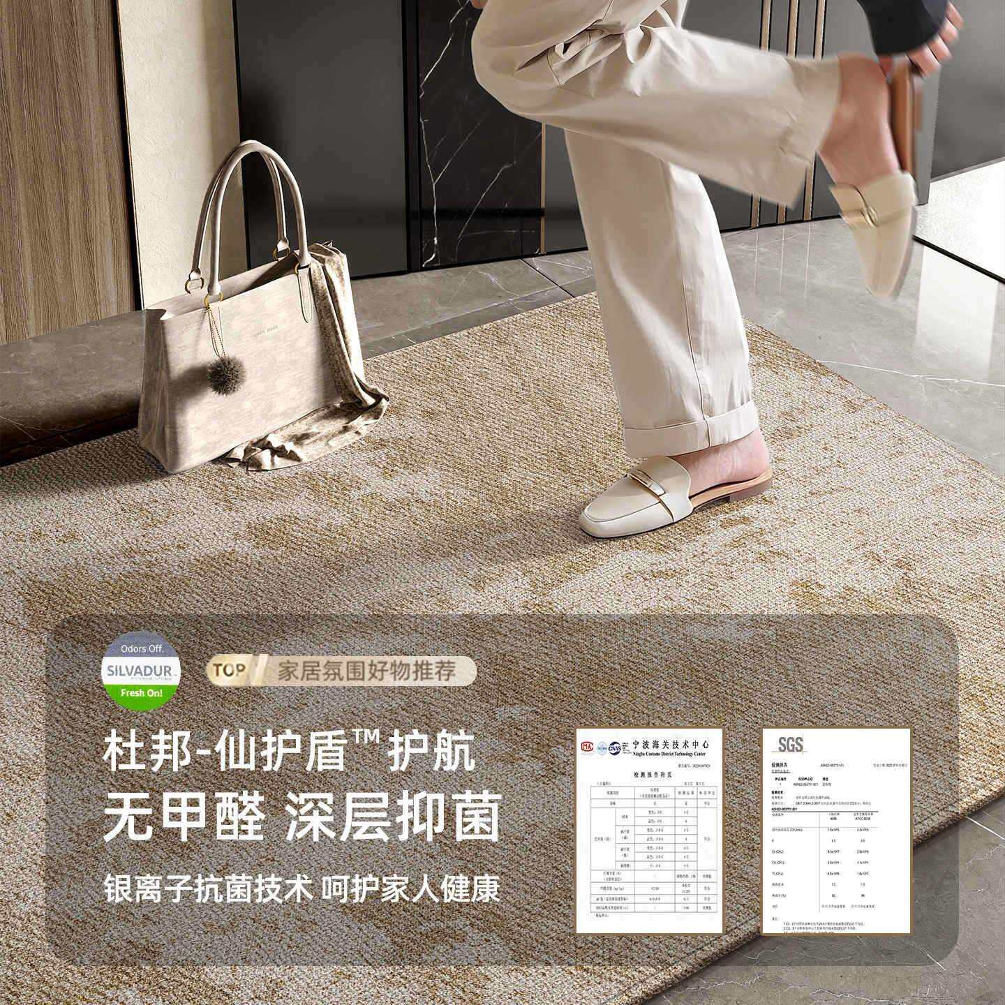 新款2025简约现代家用室外耐脏入户门垫门厅进门踩脚垫地垫