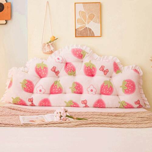 可床上枕公发主风床麦浪-牛头靠垫沙靠靠背飘窗榻爱榻米软包护腰