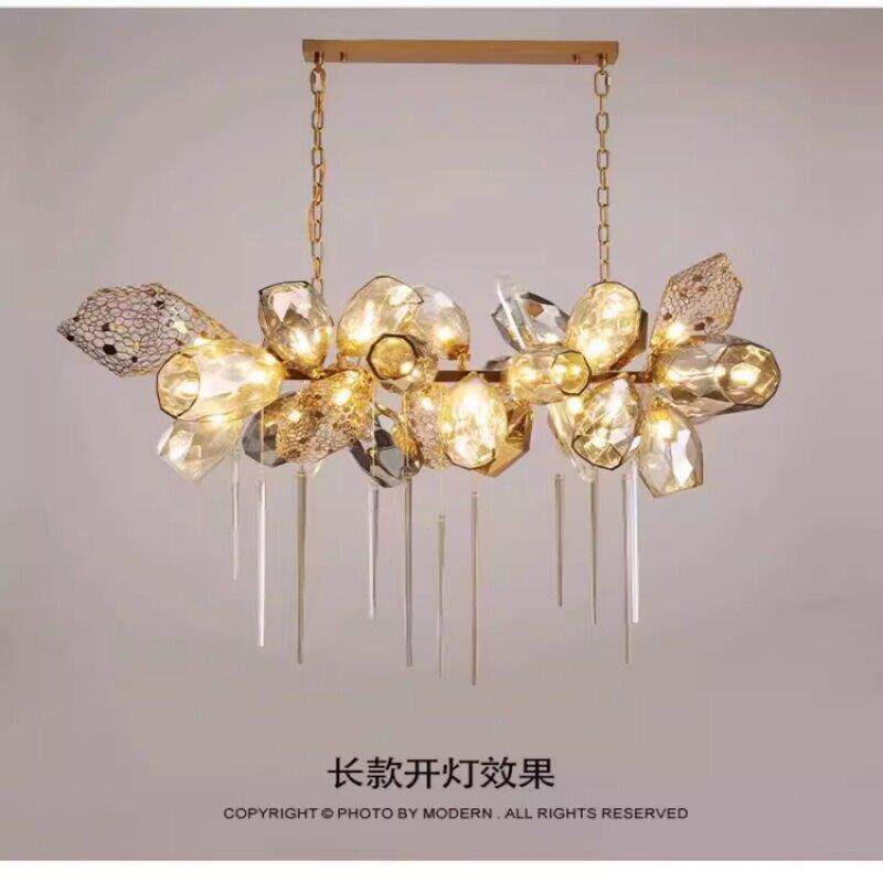 北欧简约客厅吊灯设计师艺术感创意个性水晶饭厅后现代轻奢吊灯