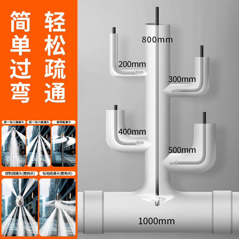 高压管道疏通清洗机大率商用水功道油柴油管道下USE疏汽通机