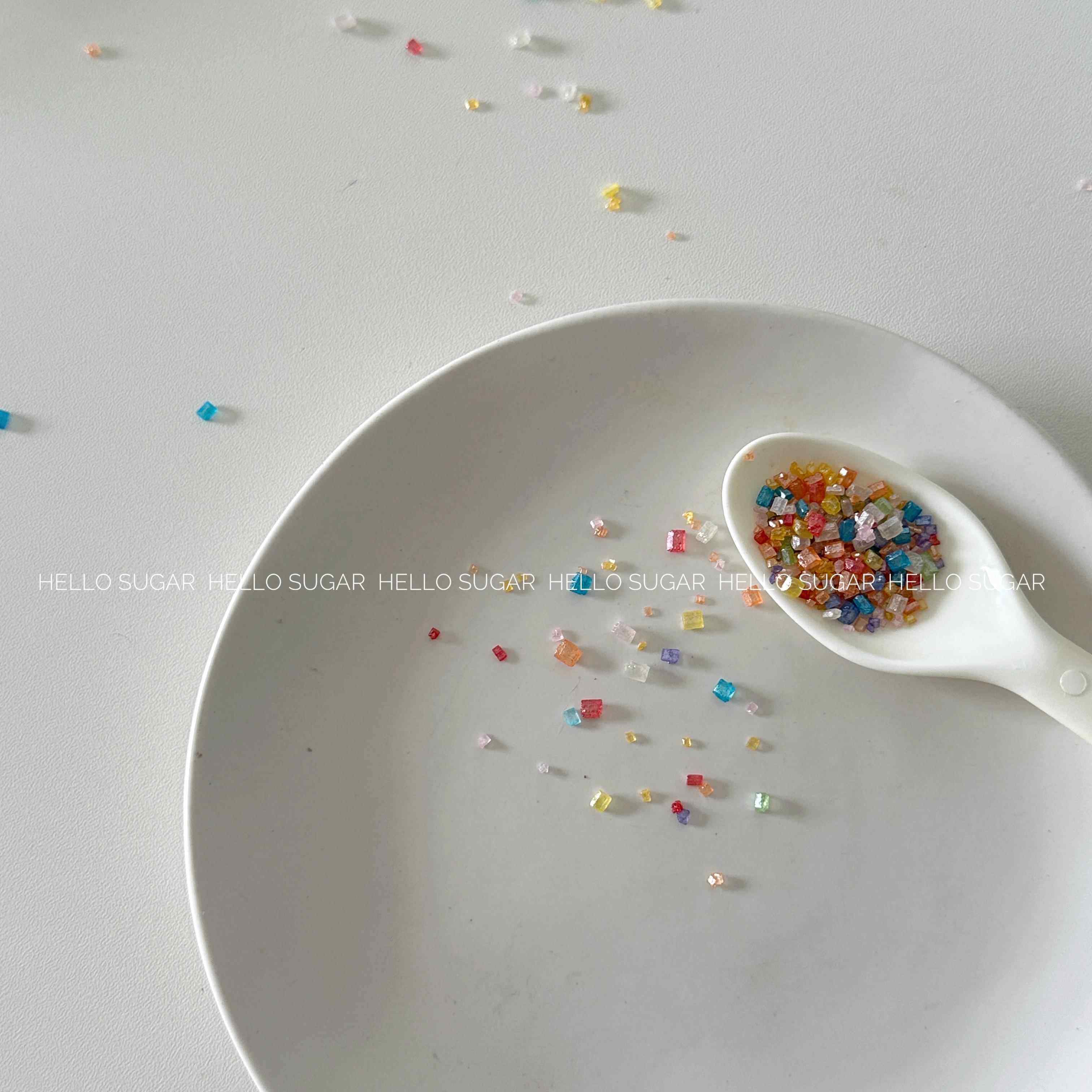 网红同款孟姐之糕彩色砂糖生日纪念日蛋糕装饰糖珠彩糖粒粗砂糖