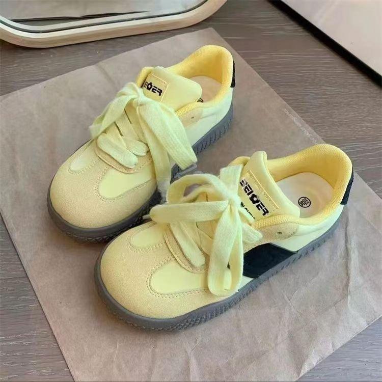 chic粉色底板小众百搭学生老爹鞋