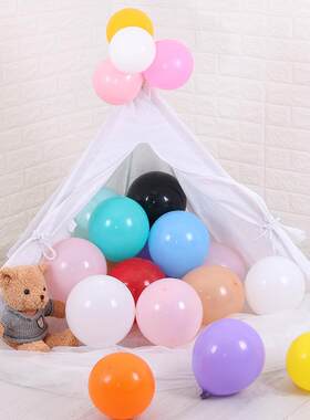 10寸厚款2.2克亚光乳胶气球 生日派对圣诞装饰6号圆形仿美气球
