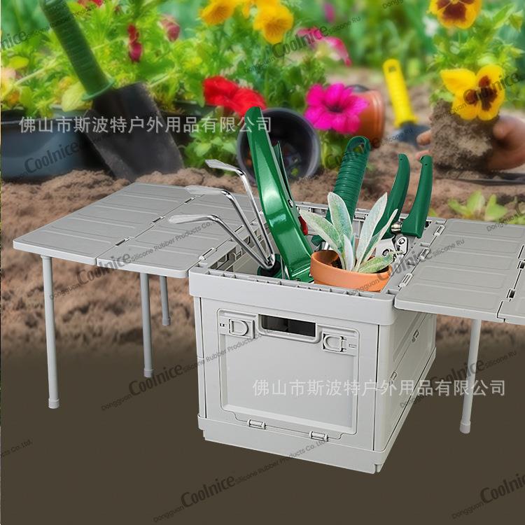 加厚大容量园艺用品收纳箱花园杂物整理储物带把手便携工具箱