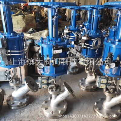 滨大气动上展下展放料阀BD645W-16P气动放料阀带三联件DN25-DN100