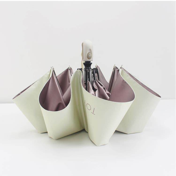 德国全自动遮阳伞防晒抗UV女简约森系晴雨两用彩胶双人遮阳伞