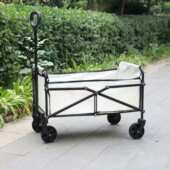 户外推车露营车可折叠营地车儿童可躺户外可后开拖车摆摊车野餐车