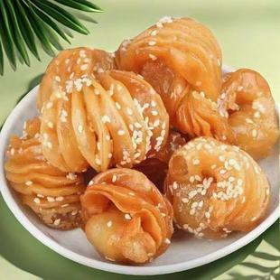 马蹄酥老式蜜翻花传统套环千层酥手工果子糕点怀旧甜点零食袋装