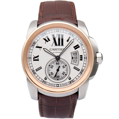 [9.8新]卡地亚卡利博公价73500自动机械男表W7100039