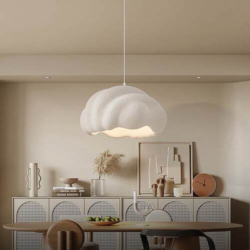北欧奶油风餐厅吊灯设计师餐桌吧台灯侘寂新款样板间民宿装饰灯具