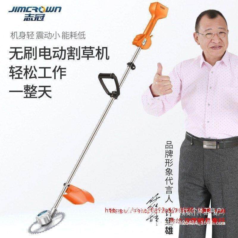 志冠无刷充电式电动割草机农用除草机小型多功能家用打草机草坪机图片