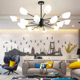 北欧风格 后现代卧室灯具 客厅吊灯简约现代大气家用餐厅灯创意个性