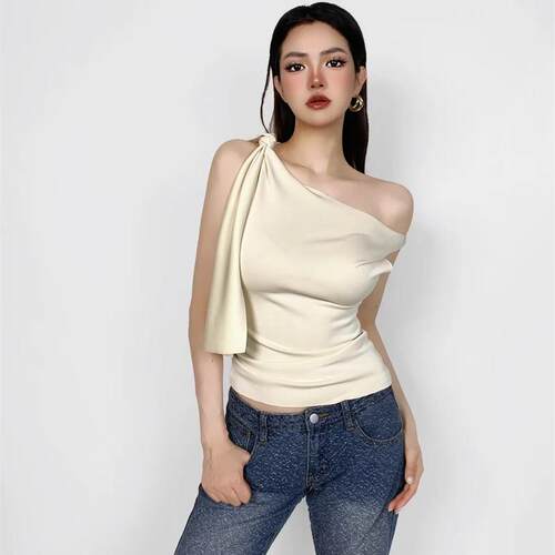 Shoulder Strap T-shirt Women's Shoulder Sleeveless Bottom