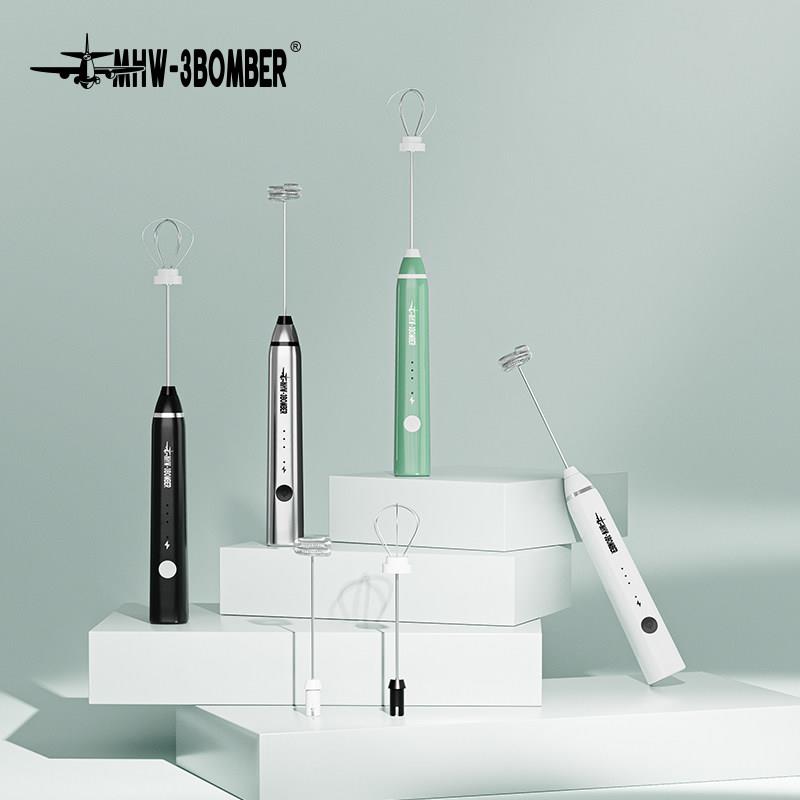 MHW-3BOMBER轰炸机电动奶泡器 咖啡拉花自动打奶泡器 手持发泡器