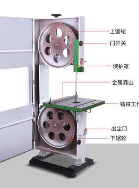 料易特木工带锯线锯锯机家344/345具木材开机曲线美台锯小型立式