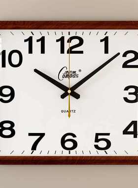 包简约邮墙上带石英钟卧室挂钟钟表家用办公方形静音客厅日历挂