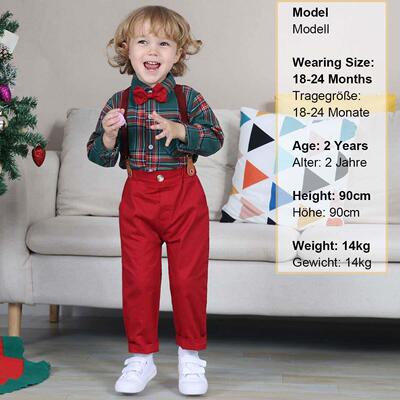 Baby Christmas Outfit Boy Kids Gentleman Formal Suit Toddle1
