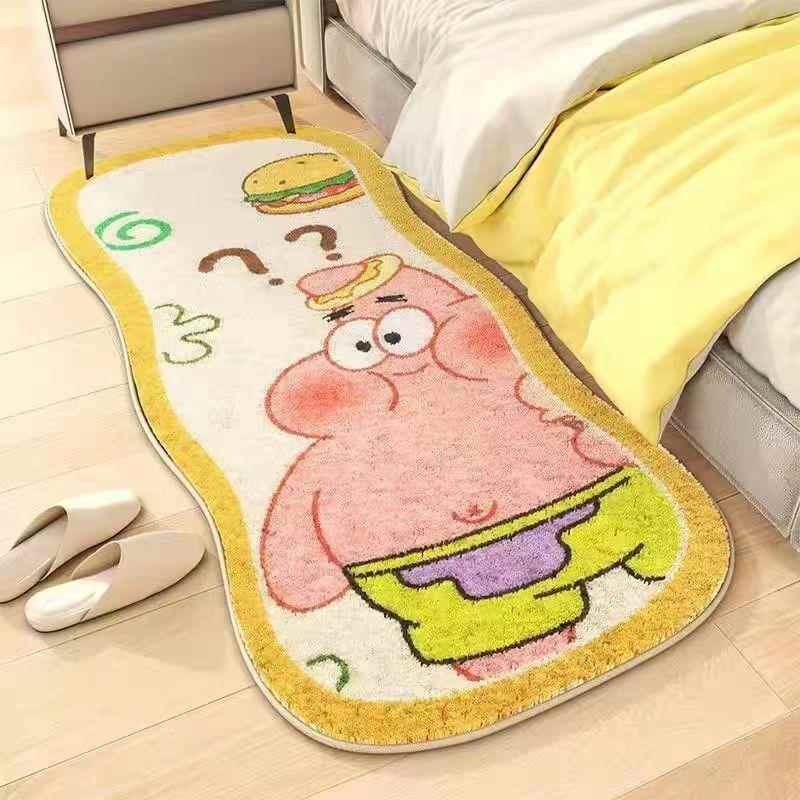 可爱卡通地毯少女心卧室床边毯公主加厚沙发毯客厅飘窗彷羊绒地毯