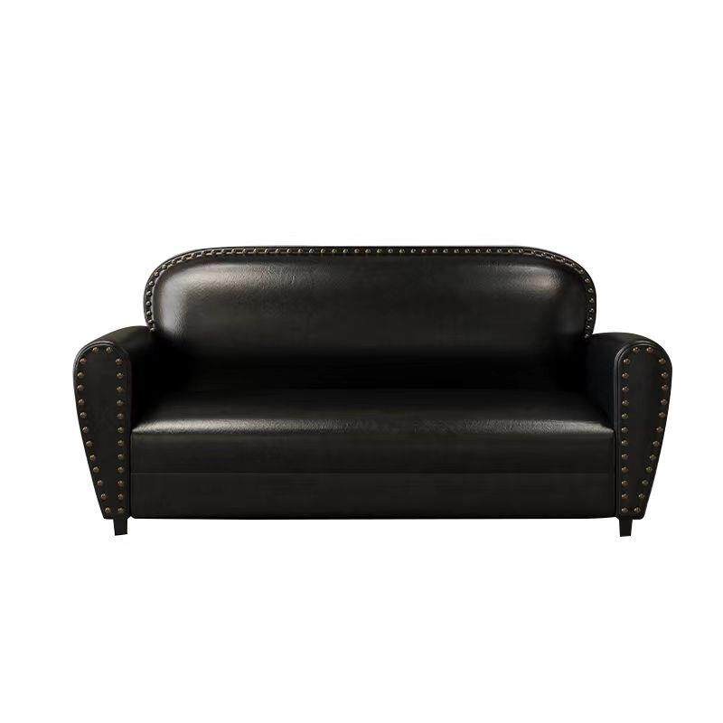 cs小户型办公室商用沙发休闲黑色单双人三人直排休息区接待会客组