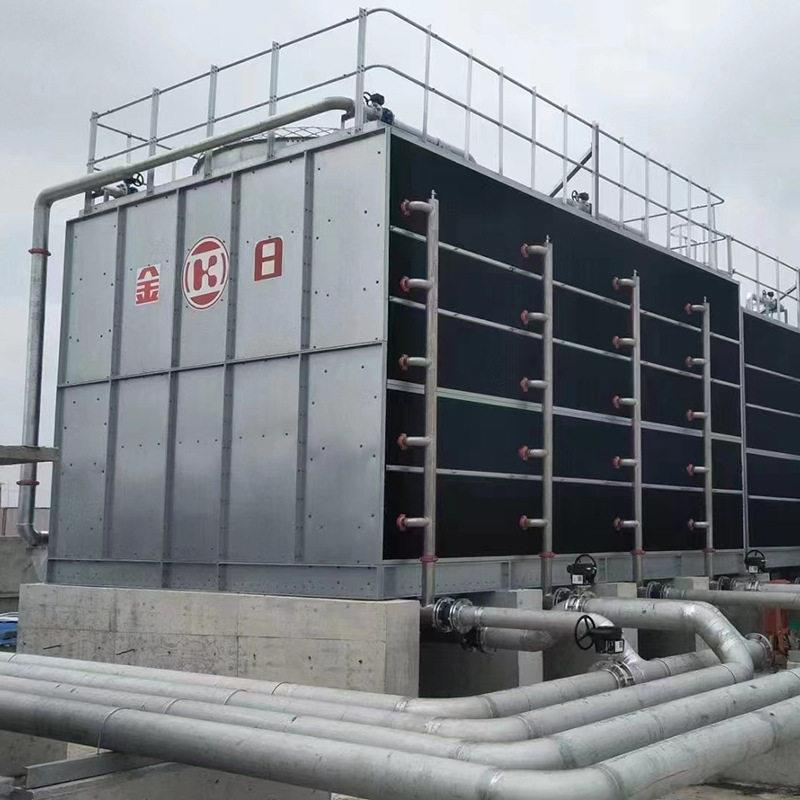 金日闭式横流冷却水塔 紫铜盘管低碳节能 价格优惠可上门安装管道