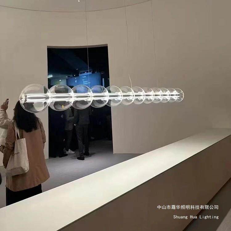 意大利Luce Sferica餐厅吧台玻璃吊灯设计师桌岛台长条灯2025新款