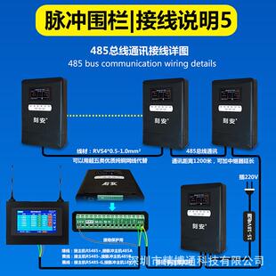 周界脉冲电子围栏报警系统 4G和IP网络通讯 手机不程序远程报警