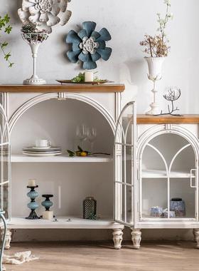 简约网红展客柜个性民宿酒店厅收纳书A2356A2法柜式奶油风白色璃