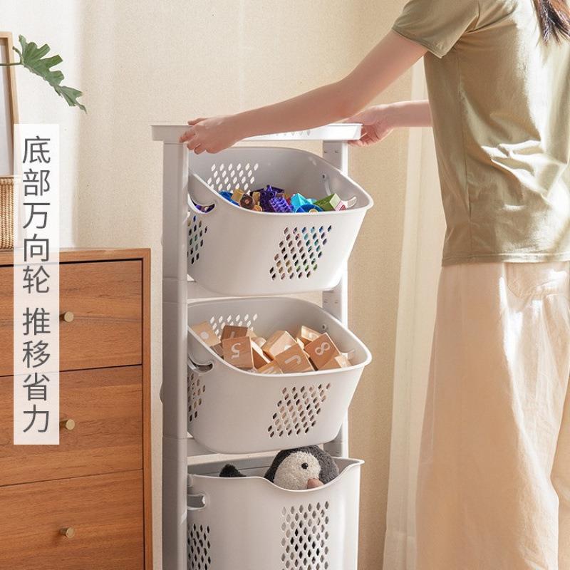 儿童玩具收纳筐小推车置物架家用落地多层宝宝积木玩偶整理储物架