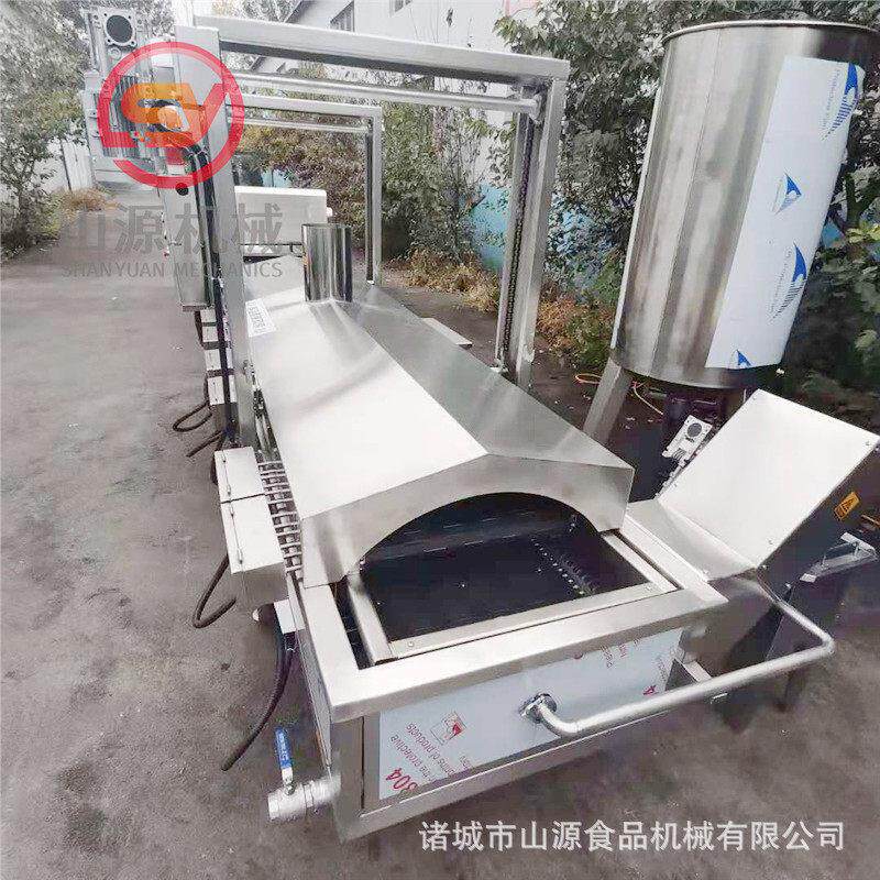 全自动网春卷皮油炸机厂家加工 脆皮薄脆油炸流水线 豆腐干油炸设