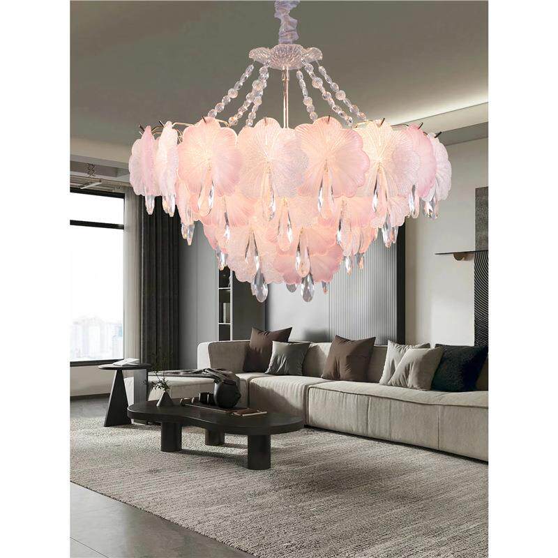 法漫式轻奢客吊灯现代303约简餐厅灯网红玻璃创意灯温馨浪主卧室