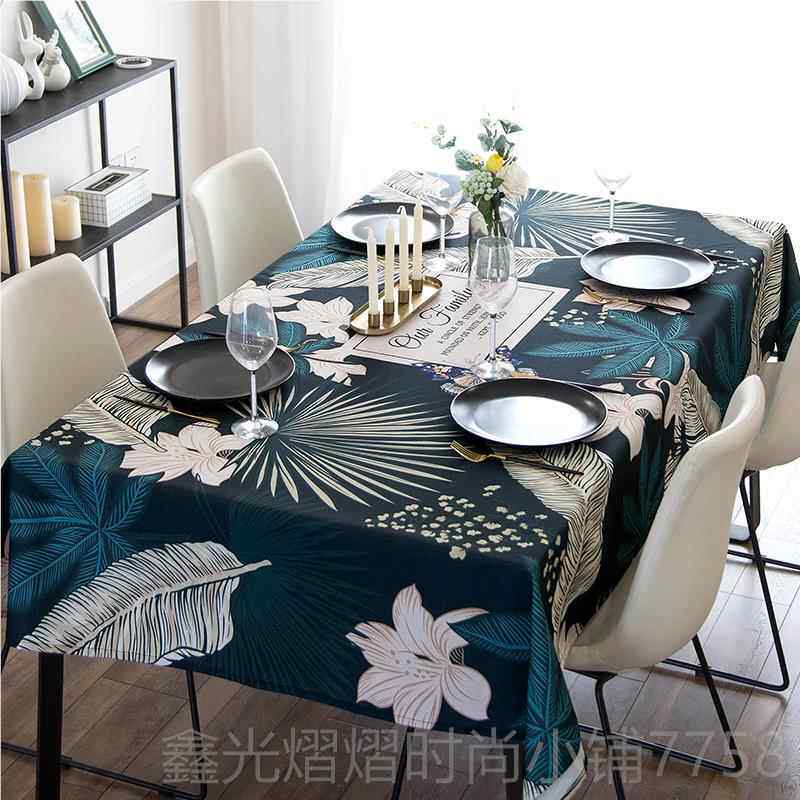 正品奢级植物花卉棉东南亚高风麻轻桌布艺防水餐防油防烫茶几餐桌
