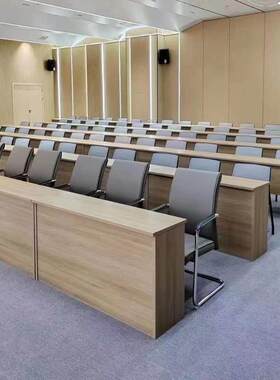 会议培训桌简约现代双人三人位办公长条桌职员酒店政府会议室桌椅