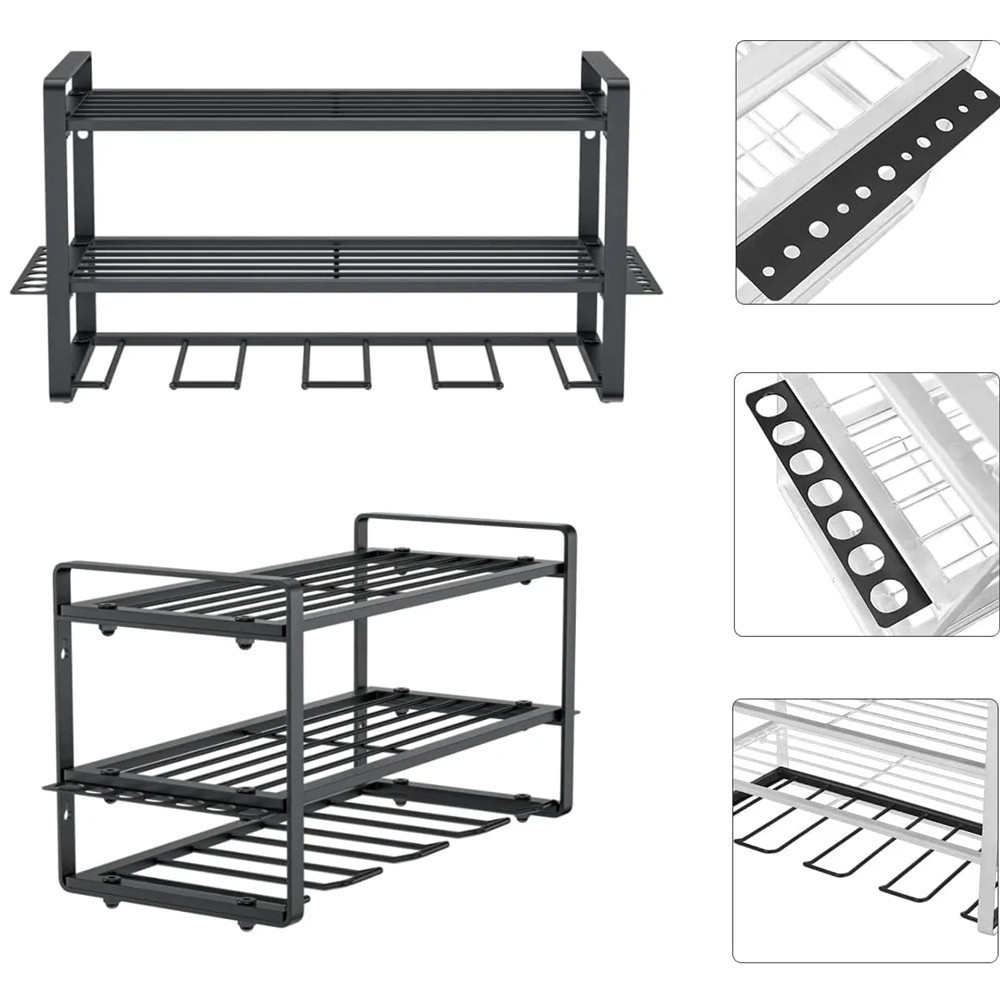 壁挂式电动工具收纳架重型浮动工具架储物架手持电钻置物架