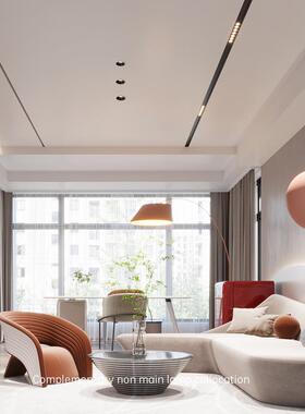 kj117筒灯家用嵌入式cob窄边框无主灯照明客厅Ra95天花灯