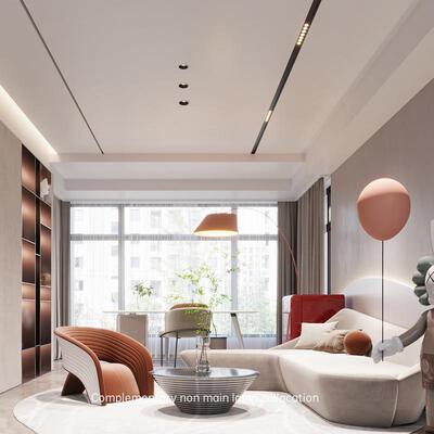 kj117筒灯家用嵌入式cob窄边框无主灯照明客厅Ra95天花灯