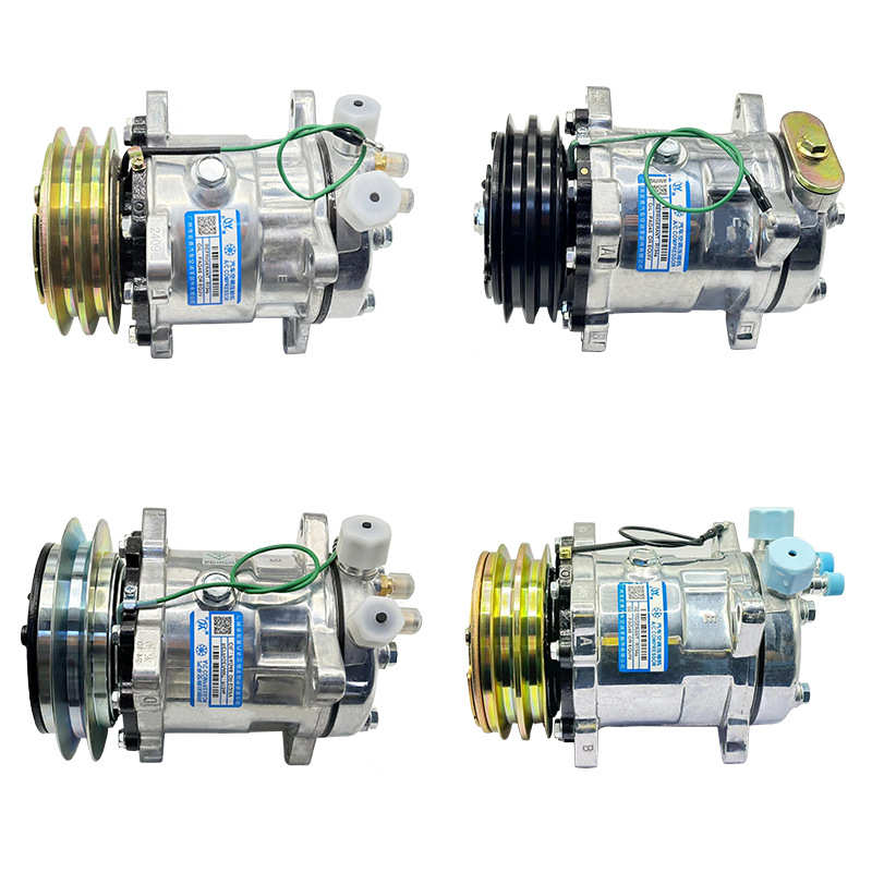 货车12v24v汽车空调507全新压缩机通用改装农用挖掘机5h14508
