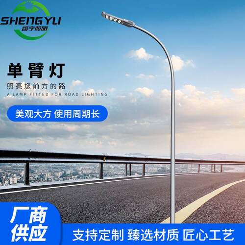 9米单臂路灯户外杆led户外照明灯单挑灯市政市电路灯12米单臂灯架