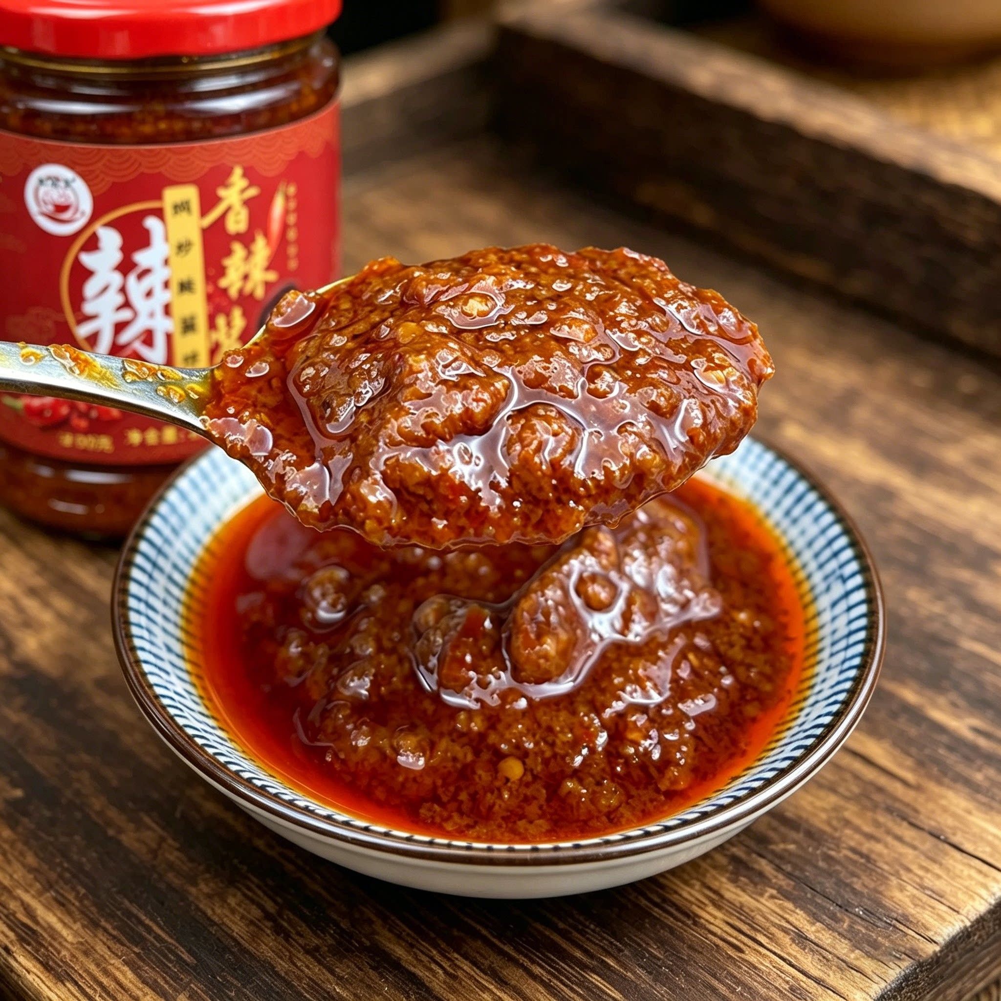 200g潮汕特香红油劲超辣椒牛肉丸蘸酱剁椒蒜蓉火锅腌制拌下饭拌面