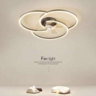 卧室风扇灯2026年新款吸顶灯现代简约餐厅灯小客厅主灯静音电扇灯