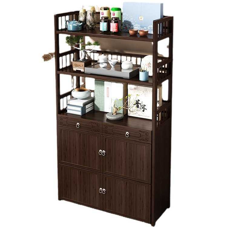 网红茶架子置物架客厅小型博古架多层茶叶收纳柜茶室茶具架茶叶