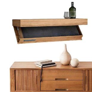 Wooden Magic Flap Shelf with Secret Compartment Concealed