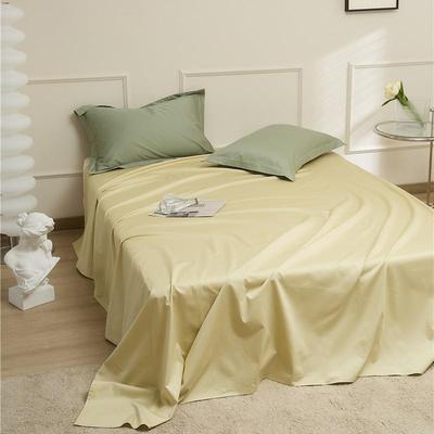 春夏白茶草绿100长绒棉床单单件床笠全棉纯棉被套枕套床罩宿舍4