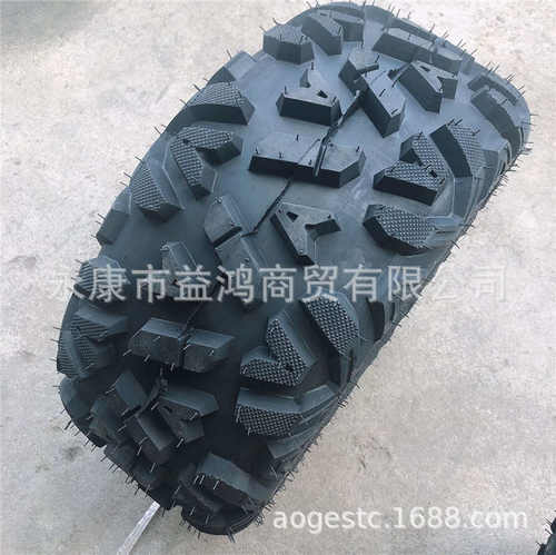 ATV四轮卡丁沙滩车真空加厚轮胎改装配件前26X11-14寸A字越野花纹