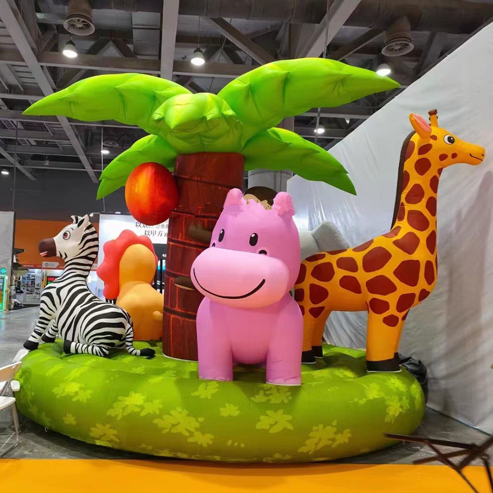 厂家直销充气网红花朵气模动物植物模型商场吊装春季布置装饰道具